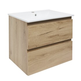 Kúpeľňová skrinka 2 zásuvková s umývadlom SAT B-Way 59x50x45 cm dub mat BWAY260OAKU4BI BWAY260OAKU4BI