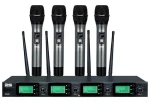 DNR RV-4 čierna / Bezdrôtový mikrofónny set / UHF prijímač / 4X mikrofón / SNR 96 dB