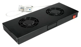 Equip Ventilačná jednotka 19" čierna / Ventilátor / 2x 12 cm / 1U / 240 V (EZF-2-B)