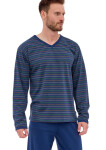 Pánske pyžamo Cornette 139/42 5XL Tm. modrá