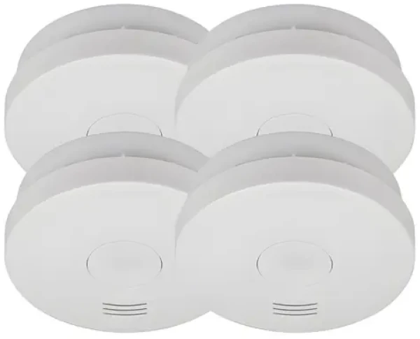 Brennenstuhl RM L 3100 SET 4 ks / Detektor dymu / bezdrôtové prepojenie / 85 dB siréna / 3V batéria na 10 rokov (1290050004)