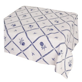 Strömshaga Bavlnený obrus Lovisa Blue / White 140 x 240 cm