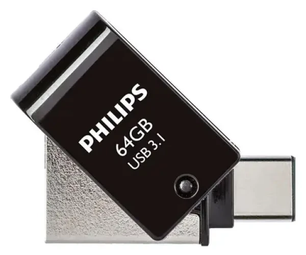 Philips USB Flash Disk 64 GB čierny / Flash disk / čítanie 180 MB/s / zápis 20 MB/s (FM64DC152B/00)