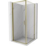 MEXEN/S - Exo sprchovací kút dvere krídlové 85 x 85, transparent, zlato 817-085-085-50-00
