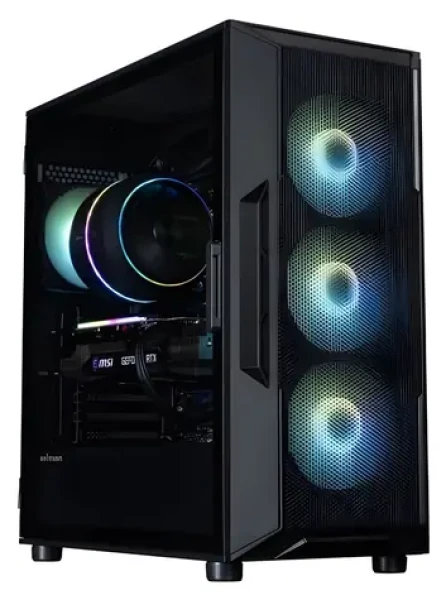 Zalman i3 Neo ARGB V2 čierna / Skriňa / Temperované sklo / 1x USB-C + 1x USB-A / 2x 3,5" pozícia (I3 NEO ARGB V2 BLACK)
