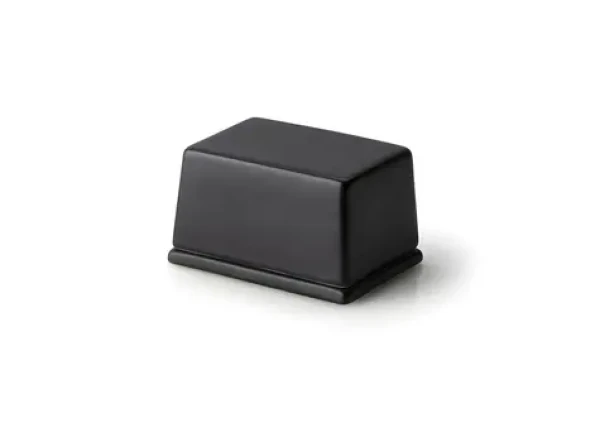 Continenta Dóza na maslo čierna / Dóza na maslo / Keramika / 125 g / 9,5 x7x6 cm (C3725)