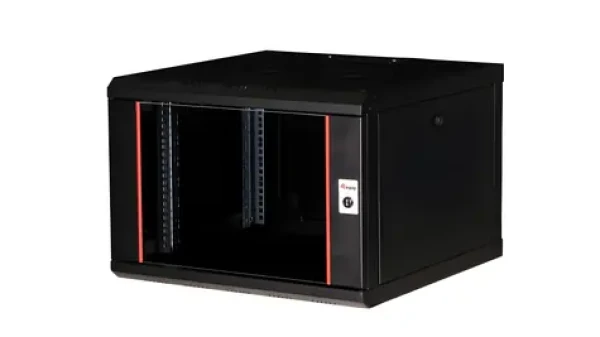 Equip Pro Mount čierna / Nástenný rozvádzač / 19" / 7U / 600x600 mm / pasívne chladenie / sklenené dvere (EPM-07-6060-B-CBAA)