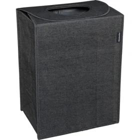 Brabantia Kôš na bielizeň skladací 55L čierny / 54 x 29.5 x 40.5 cm (12 03 81)