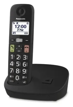 Panasonic KX-TGU110FXB čierna / Bezdrôtový telefón / DECT / LCD displej 1,8 "/ výdrž 250 h