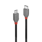 Lindy Anthra Line USB-C - Micro-USB B čierna 0,5m / USB kábel / USB 2.0 / 480 Mbit/s (36890)