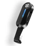USAMS SJ358 Lightning 3.5mm + Lightning Adapter vr. LED Svetlá čierna (6958444969664)