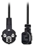 Nedis napájací kábel Schuko - IEC-320-C13 čierny 2 m / Napájací kábel / 230V / 10A / Uhlové konektory (CEGL10020BK20)