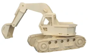 Woodcraft Drevené 3D puzzle Bager