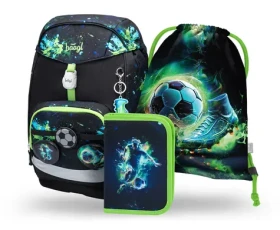 BAAGL SET 3 Airy PLUS Futbal: batoh, peračník, sáčok (A-36090)