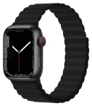 Devia Deluxe Sport 3 44/45/46mm čierna / Remienok pre Apple Watch / Silikónový / Magnetické uchytenie (6938595364846)