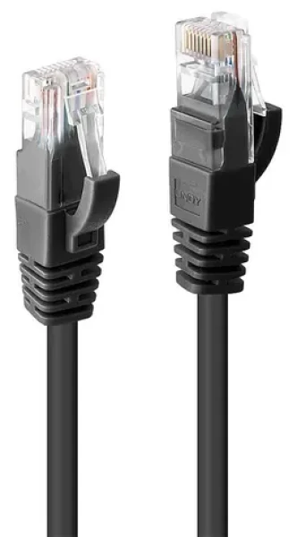 Lindy čierna / Patch kábel / Cat6 U/UTP / RJ45-RJ45 / 3 m (48079)