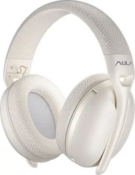 Aula S6 béžová / Herné slúchadlá / Bluetooth / USB-C / Mikrofón / výdrž 22 h (AUS6-C)