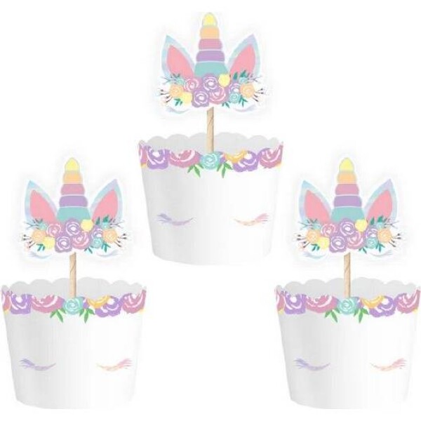 Košíčky a zápich na muffiny Unicorn, 6 ks - Party Pal - Party Pal