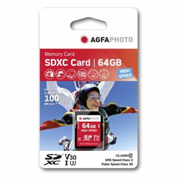 AGFAPHOTO SDXC High Speed ??Card 64GB / R:100 MB/s / W:50 MB/s / Class 10 (10428)