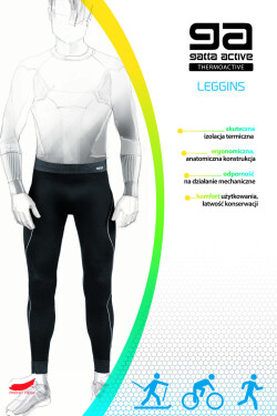 Pánské legíny MEN BASIC černošedá model 17736452 GATTA BODYWEAR