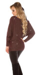 Trendy KouCla glitter bat jumper with lacing Einheitsgroesse