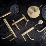 REA - Podomietková sprchová sada Foster Brush Gold + BOX REA-P6441