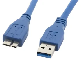 Lanberg Micro USB na USB-A 3.0 0,5m / Kábel / modrý (CA-US3M-10CC-0005-B)