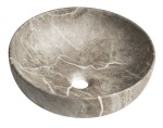 SAPHO - RONDANE keramické umývadlo na dosku priemer 41cm, breccia marmor AR435BM
