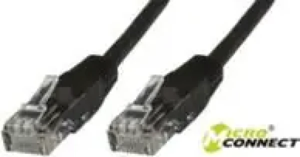 MicroConnect CAT6 U/UTP 1m CCA čierna / PVC (B-UTP601S)
