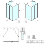 POLYSAN - EASY sprchový kout tri steny 1100x1000, L/P varianta, sklo Brick EL1138EL3438EL3438