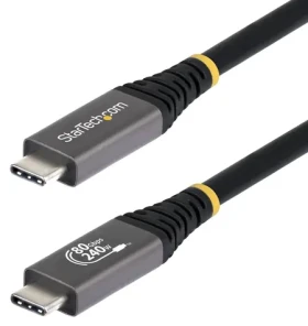 StarTech USB4 80Gbps 240W 0,5m čierna / Kábel USB-C / DP2.1 / 8K60Hz / Rýchlonabíjanie (CC50CM80GUSB4CABLE)