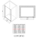 CERANO - Sprchové krídlové dvere Antelo L/P - 6 mm - čierna matná, transparentné sklo - 80x190 CER-432379