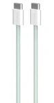 Puro Fabrik FABK4 zelená / Dátový kábel USB-C na USB-C / 60 W / 1,5 m