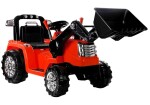 Mamido Detský elektrický traktor Power s radlicou červený