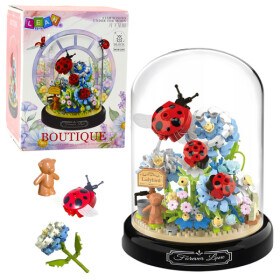 Mamido Stavebnica Kvetinová kompozícia s lienkami v kupole 596 dielikov