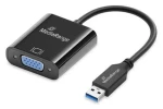MediaRange USB-A 3.0 na VGA čierna / Konvertor / Full HD 60Hz / pozlátené kontakty (MRCS230)