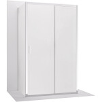 CERANO - Trostenný sprchovací kút Varone LINE UL/P - 6 mm - chróm, mliečne sklo - 90x80 - posuvný CER-DY505-9104