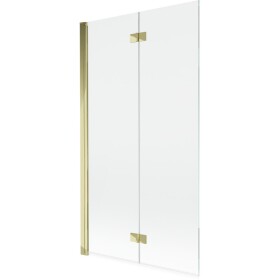 MEXEN - MIST vaňová zástena 100x150 cm 6mm 2-s, zlatá, číra, ľavá 8A9-100-002-50-00-L