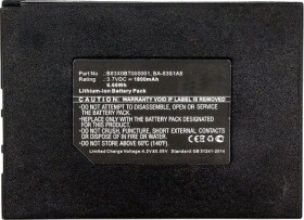 CipherLab 8300, battery, 3.7V, 1800mAh