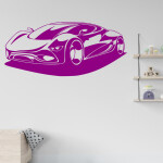 Veselá Stena Samolepka Auto budúcnosti Farba: fialová, Veľkosť: 60 x 27 cm