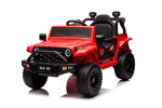 Mamido Mamido Elektrické autíčko OFFROAD červené 12V Vysoký podvozok, široké sedadlo, Odpružené nápravy, 2,4 GHz Diaľkové ovládanie LED svetlá