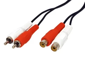 OEM 2x cinch(M) - 2x cinch(F) / Predlžovací audio kábel / 5 m (11.99.4326)