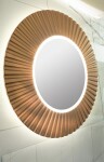 SAPHO - PRIDE STRIP guľaté zrkadlo s LED osvetlením v ráme, priemer 75cm, bronz PD754