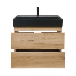 Kúpeľňová skrinka 2 zásuvková s umývadlom SAT B-Way 79x50x45 cm dub mat BWAY280OAKU2B2B BWAY280OAKU2B2B