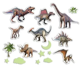 Rappa Dekorácie dinosaury svietiace v tme / Nástenná dekorácia / samolepiace (251298)