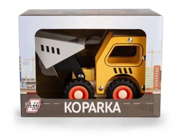 Daffi Drevené auto s pneumatikami Bager