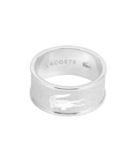 Lacoste Štýlový oceľový prsteň pre mužov Backhand 2040485 66 mm