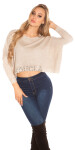 Sexy KouCla Crop sweater with rhinestones Einheitsgroesse