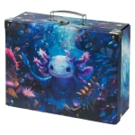 BAAGL Skladací školský kufrík Axolotl s kovaním / 32.5 x 10.5 x 26 cm (A-34536)