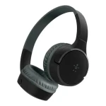 Belkin SOUNDFORM Mini detské bezdrôtové slúchadlá čierna / mikrofón / Bluetooth 5.0 / 3.5 mm jack / výdrž až 30 hodín (AUD002btBKV3)